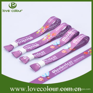 Benutzerdefinierte bunte einmalige Verwendung Sublimation gedruckt Freundschaft Polyester Wristband